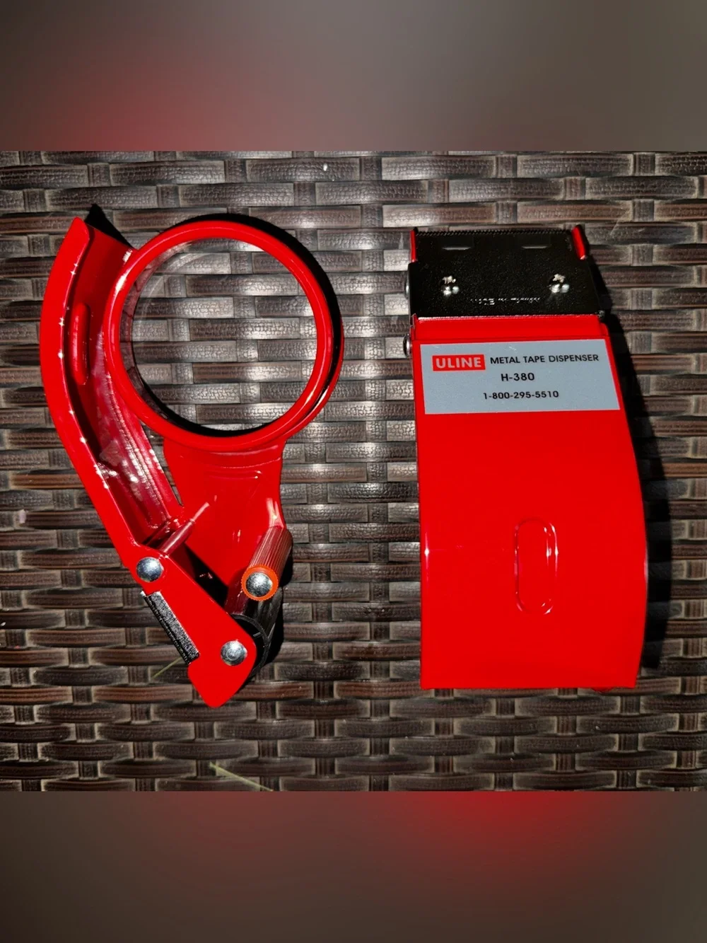 ULINE Red Metal 2” Tape Dispenser NEW